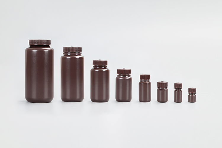 Bouteilles de réactif brun HDPE
